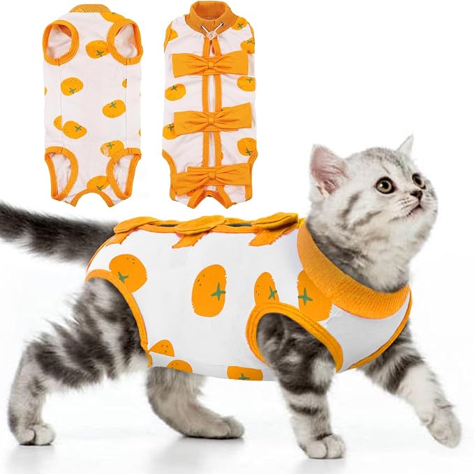 DENTRUN Cat Surgery Recovery Suit Anti Licking Spay Snuggly Vest, Pet Surgical by DENTRUN