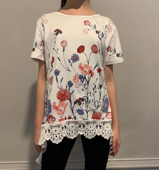 storeofbaby Girls Casual Tunic Tops Short Sleeve Loose Soft Blouse T-Shirt - Image 3