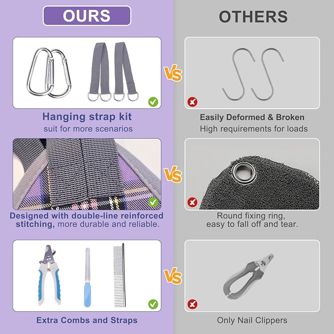 BEAUTYZOO Dog Grooming Hammock for Medium Dogs Cat- Dog Sling for Nail - Image 4