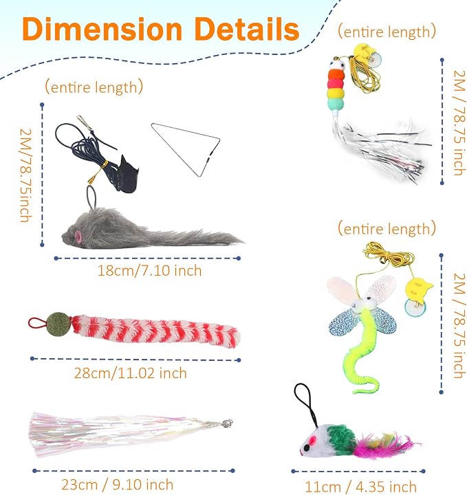 11 PCS Interactive Cat Toy for Indoor Cats, Kitten Toys - Image 6