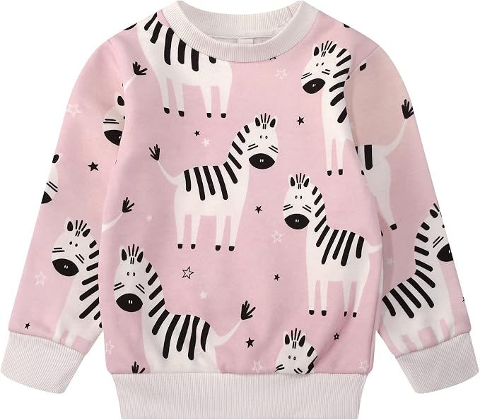 RETSUGO Toddler Baby Girls Sweatshirts Casual Pullover Crewneck Winter Long by RETSUGO