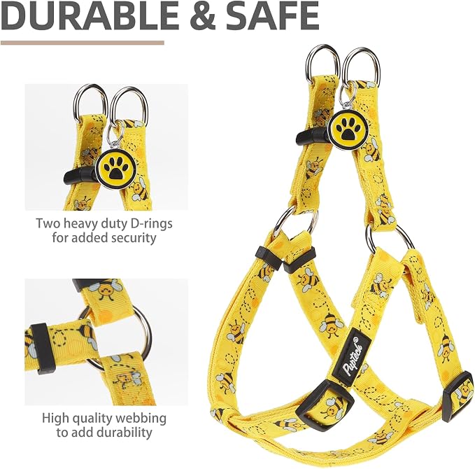 PUPTECK No Pull Dog Harness Soft Adjustable Basic Nylon Step in Puppy Vest - Image 2