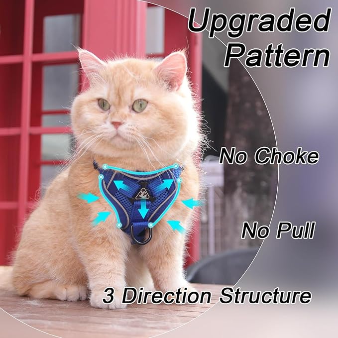Cat Harness and Leash Set: Upgraded Escape Proof Vest - Image 3