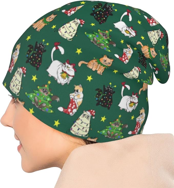 Beanie Hat Skull Cap Chemo Hat Slouchy Cap Headwear Stretch Knitted Hats - Image 7