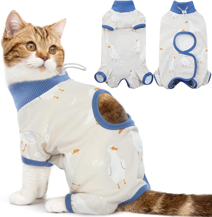 DENTRUN Cat Surgery Recovery Suit Female Male Soft Onesie, Kitten Surgical by DENTRUN
