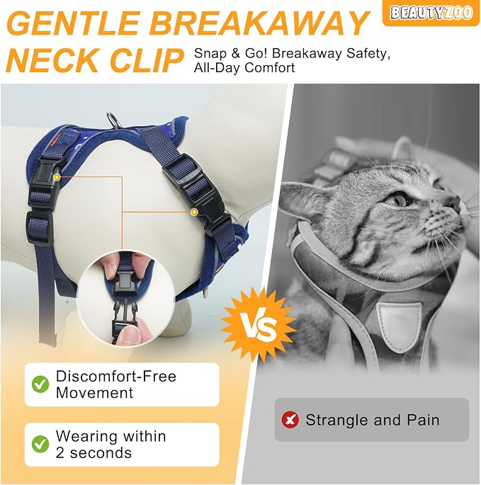 BEAUTYZOO Escape Proof Cat Harness and Leash - Image 3