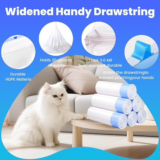 60 Pack Jumbo Cat Litter Bags - Image 5