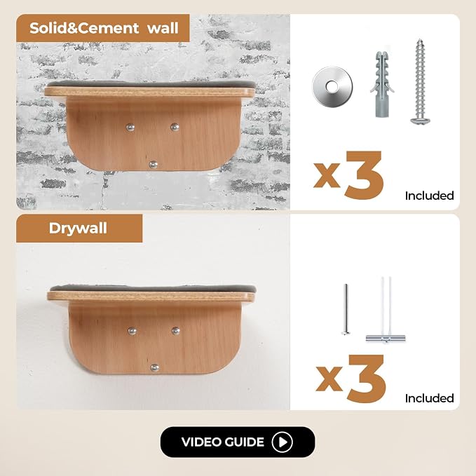 Cat Wall Shelves for Cat Wall Steps, Wooden Floating Modern Mounted Space - Image 6