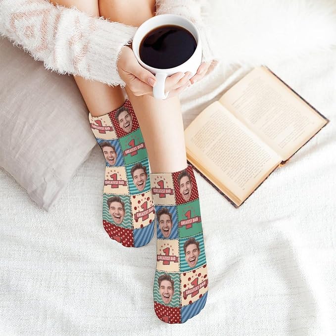 Personalized Ankle Socks with Face Custom Photo Socks Low Cut Ankle Socks - Image 6