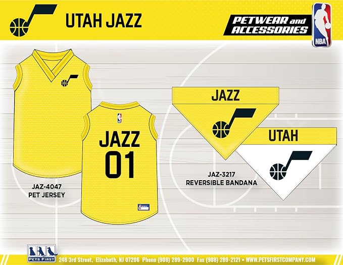 Pets First NBA Utah Jazz Dog Jersey, Small- Tank Top Basketball Pet Jersey - Image 7