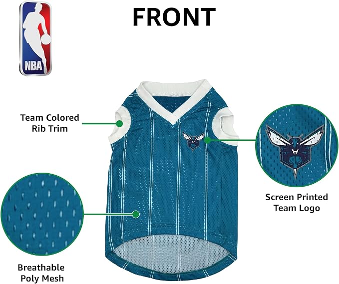 Pets First NBA Charlotte Hornets Dog Jersey, X-Small- Tank Top Basketball Pet - Image 5