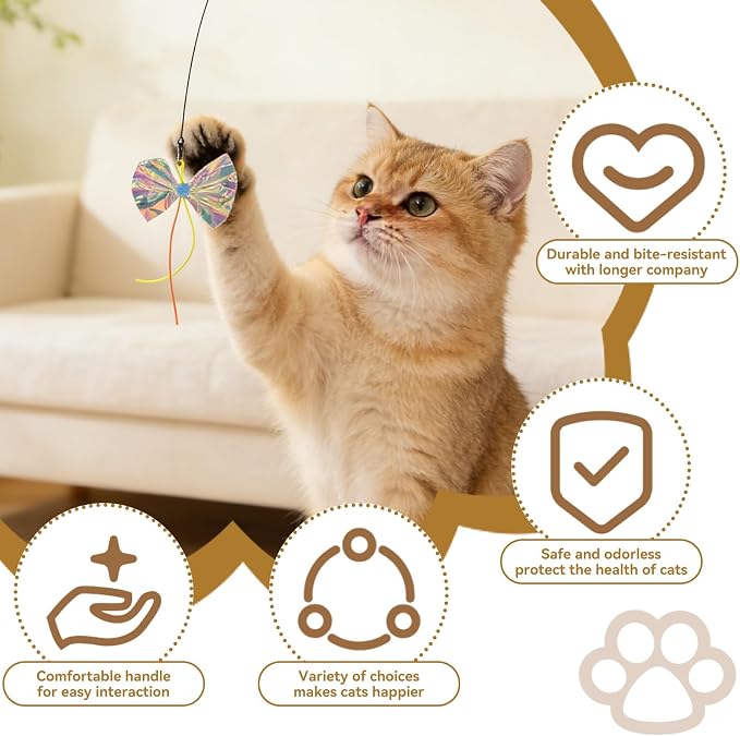Cat Wand Toy with Suction Cup, Interactive Feather Teaser - Image 5