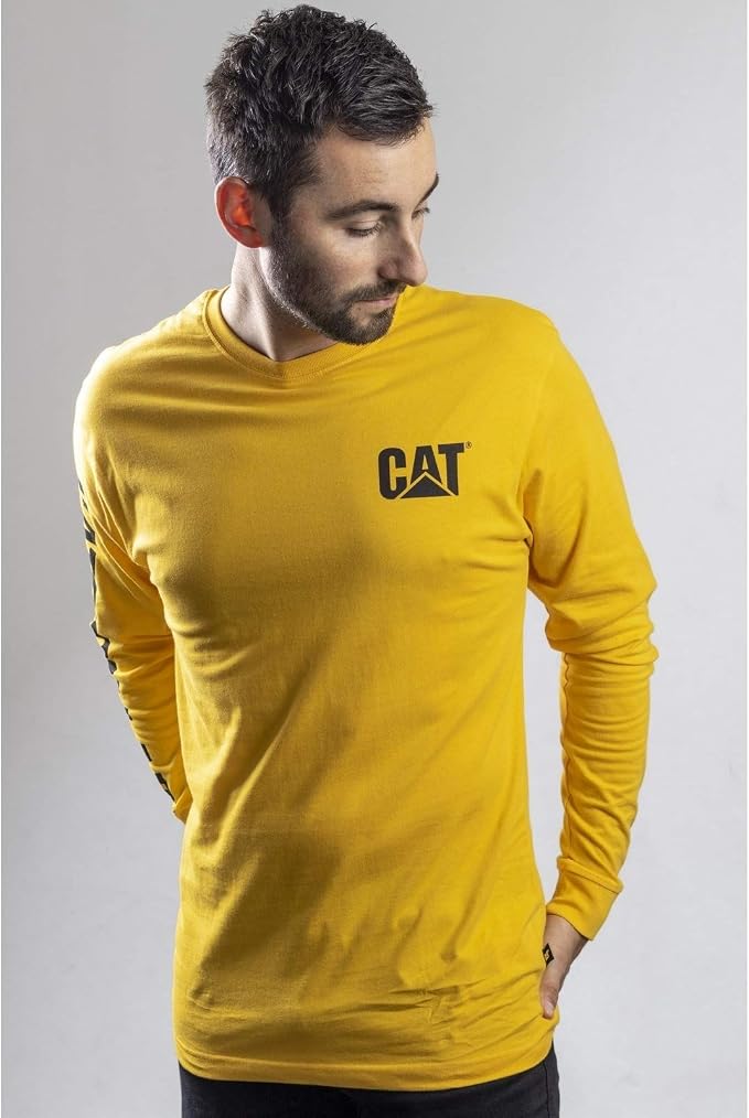 Caterpillar Trademark Banner Long Sleeve Tee Shirts - Image 3