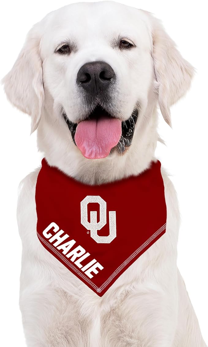 Pets First NCAA Oklahoma Sooners Personalized Tie Around Bandana - Image 3
