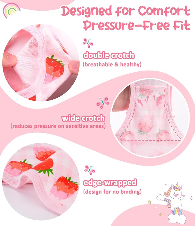 Girls and Toddlers 100% Cotton Underwear Tagless Soft Panties Size 2-3T - Image 4