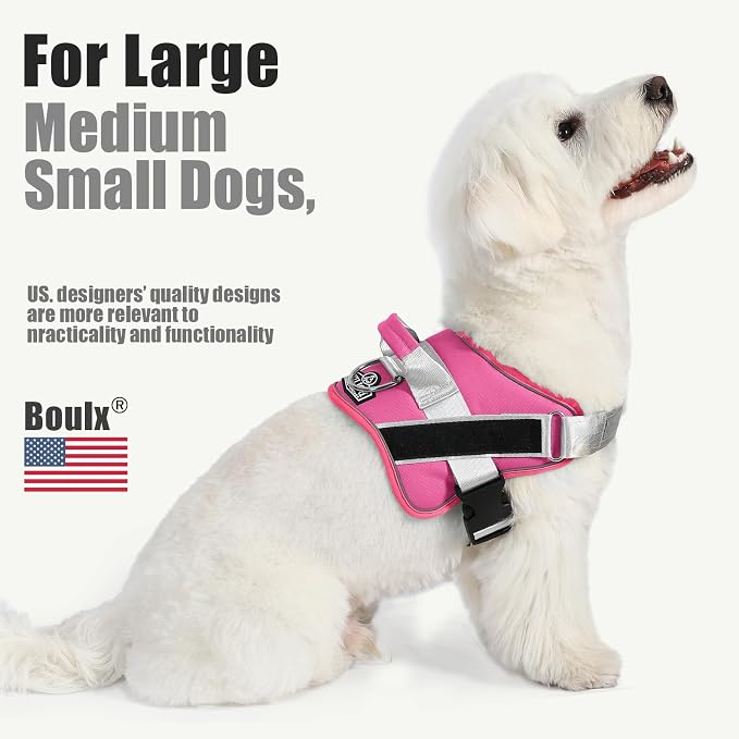 Bolux Dog Harness, No-Pull Reflective Dog Vest, Breathable Adjustable Pet - Image 4