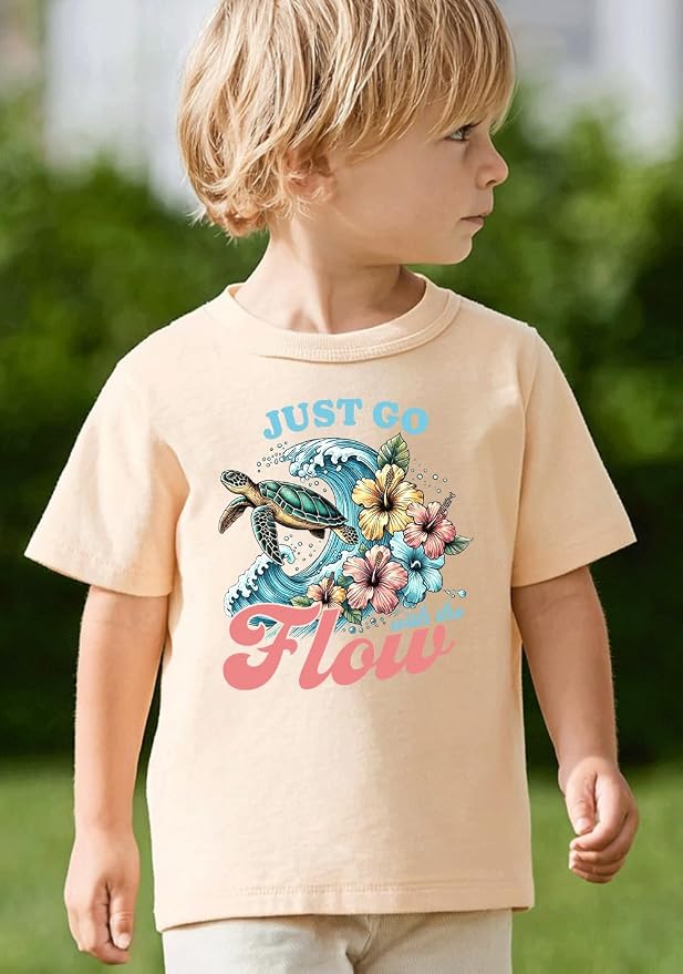 Kids Toddler Little Boys Girls T-Shirt Short Sleeve Funny Animals Graphic - Image 2