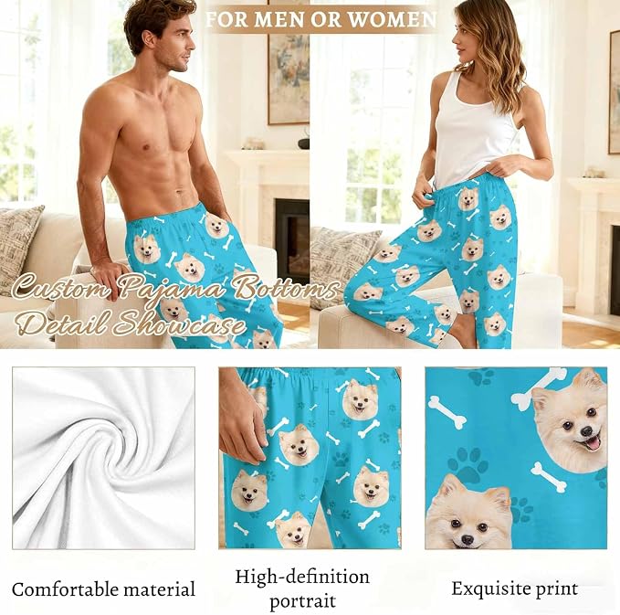Custom Couple Pajama Pants Sock - Image 6