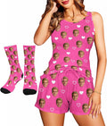 Artsadd Custom Pajamas for Women Men Family, Personalized Face Pjs Pajama Pants by Artsadd