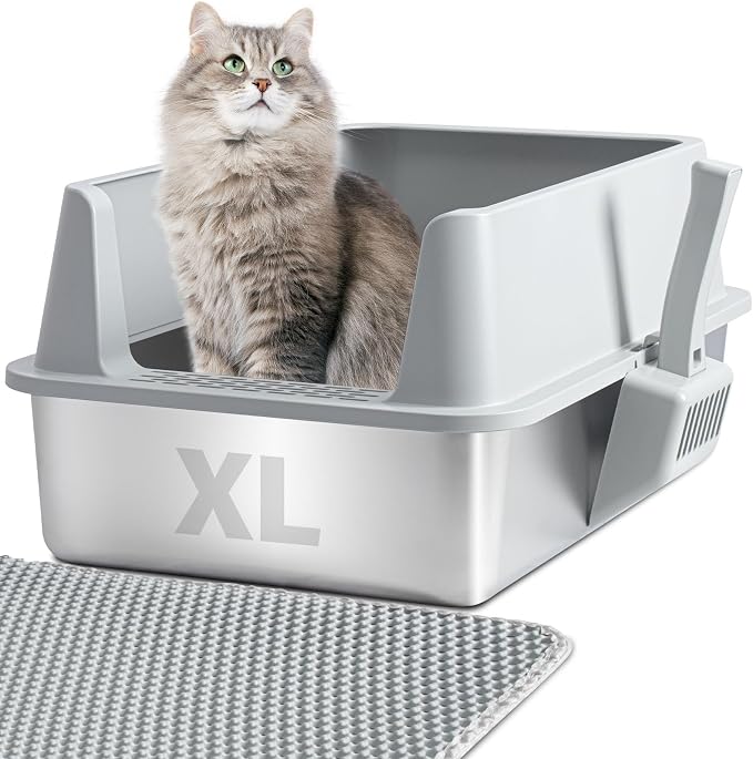 Stainless Steel Litter Box by Holintan