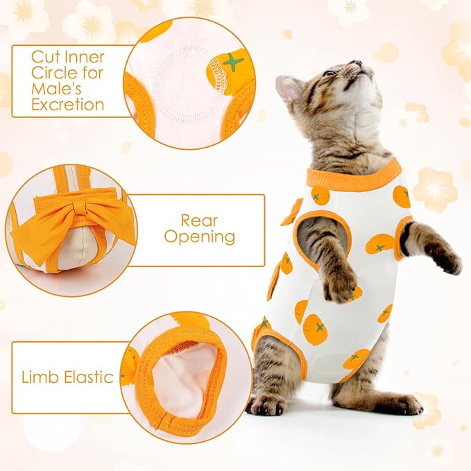 DENTRUN Cat Surgery Recovery Suit Anti Licking Spay Snuggly Vest, Pet Surgical - Image 5