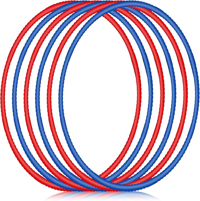 6 Pcs Exercise Hoop Detachable Fitness Rings Adjustable Plastic Toy Fitness by Halloscume