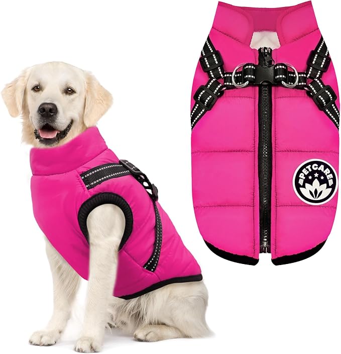 PETCARE Winter Dog Coat with Harness Built in Waterproof Dog Jackets Warm Pet - Image 8