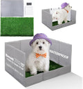 Dog Grass Pad with Tray Foldable Dog Litter Box High Walls, Odor Free by HQ4US4LEGS