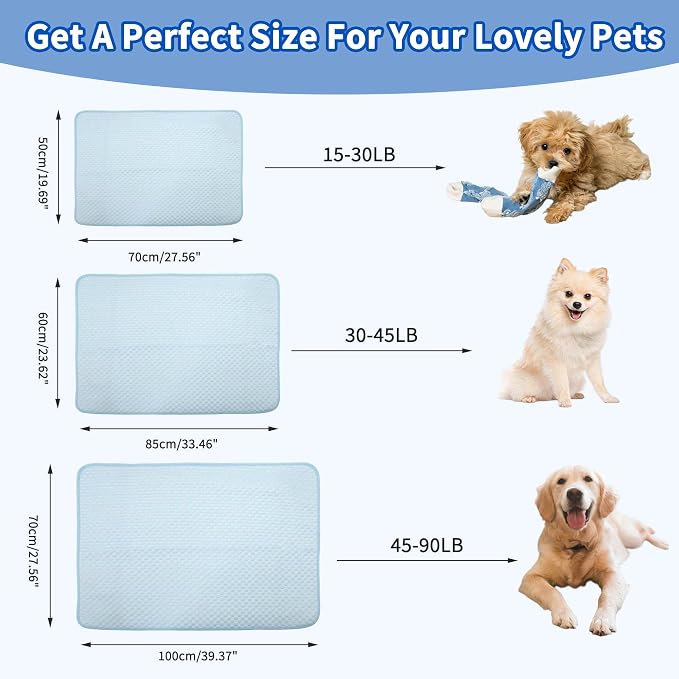 Dog Cooling Mat, Durable Machine Washable Pets Cool Pad - Image 5
