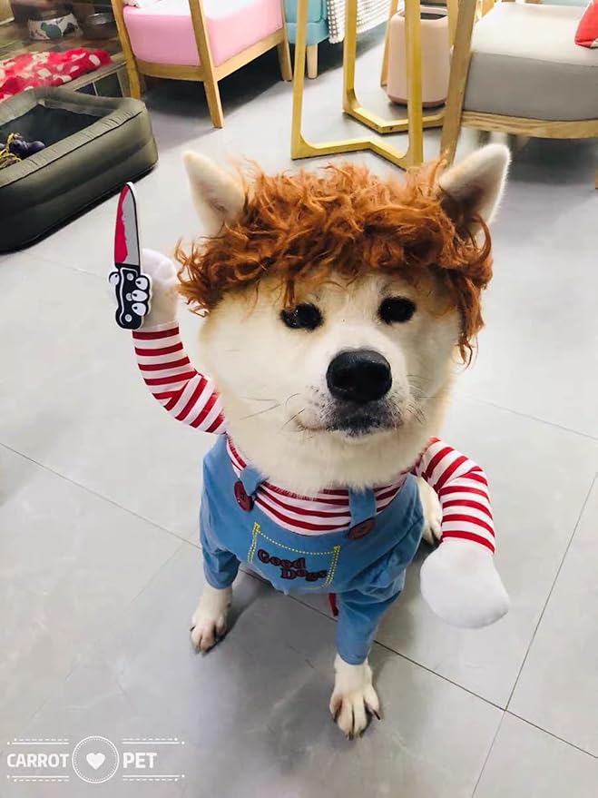 Pet Deadly Dog Costume, Cute Dog Cosplay Halloween Christmas Funny Pet Clothes - Image 7
