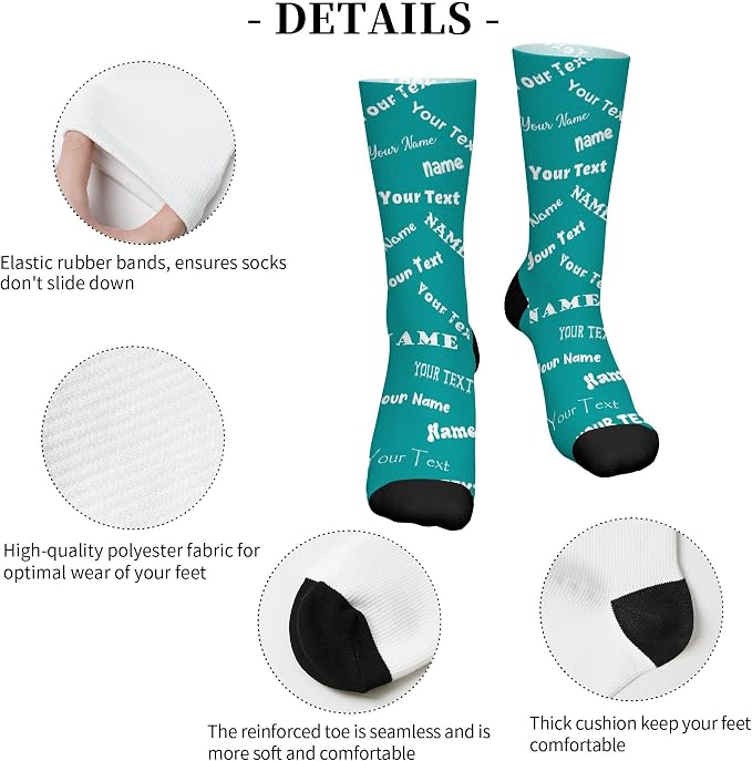 Artsadd Custom Face Socks for Dad Fathers Day Gift Novelty Personalized Photo - Image 6