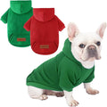 2 Pack Dog Hoodie Warm Hood Dog Sweater Cold Weather Small Dogs Sweatshirt by BAOBICUTE