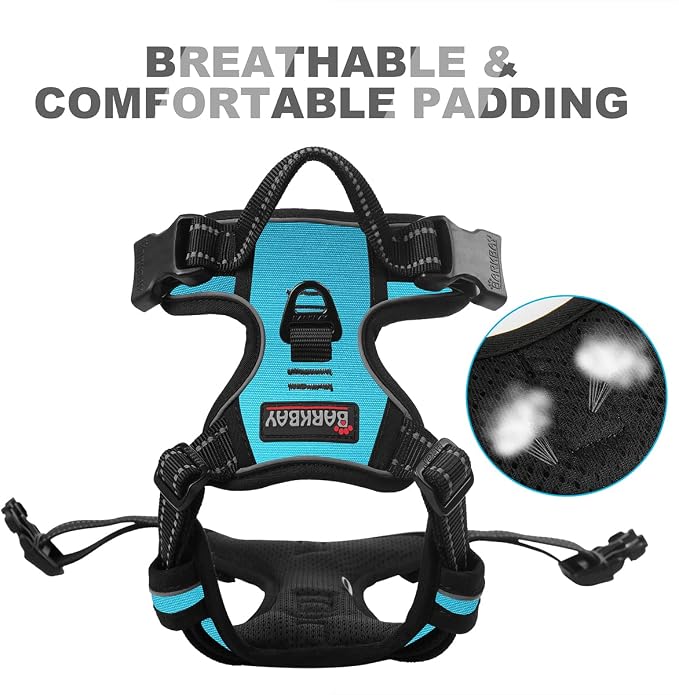 BARKBAY No Pull Dog Harness Front Clip Heavy Duty Reflective Easy Control Handle - Image 7