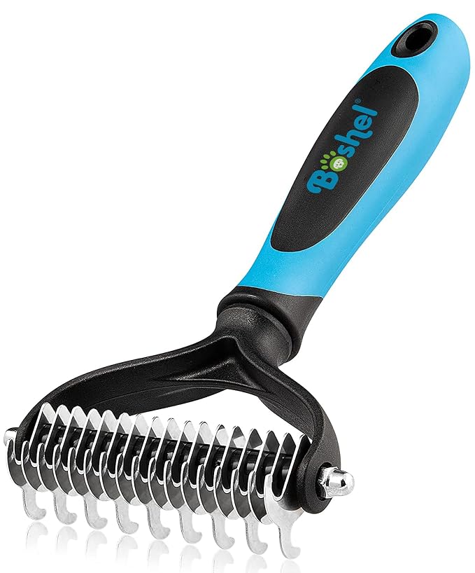 Boshel Dematting Comb for Dogs, Undercoat Rake, Cat Deshedding Tool, Dematting by BOSHEL%C2%AE