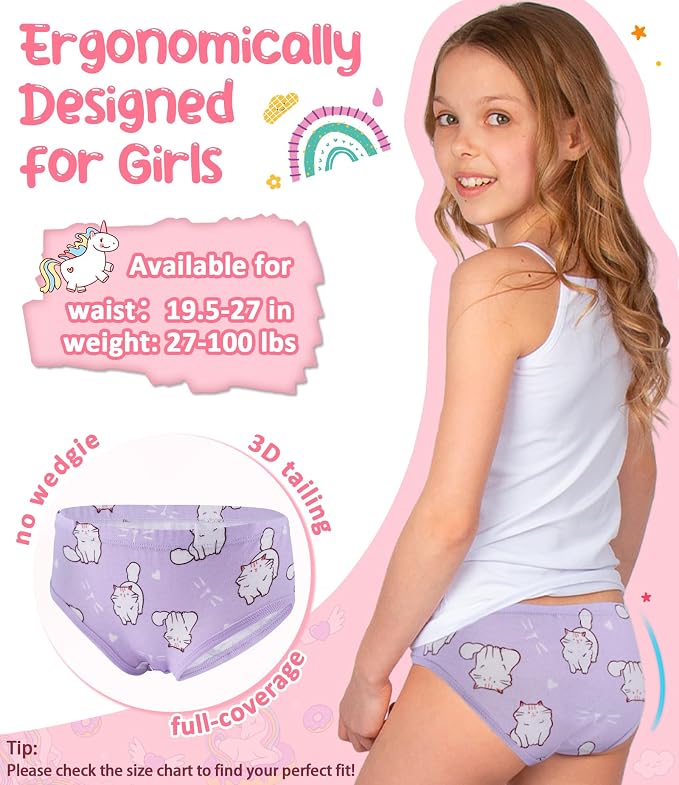 Girls and Toddlers 100% Cotton Underwear Tagless Soft Panties Size 2-3T - Image 5