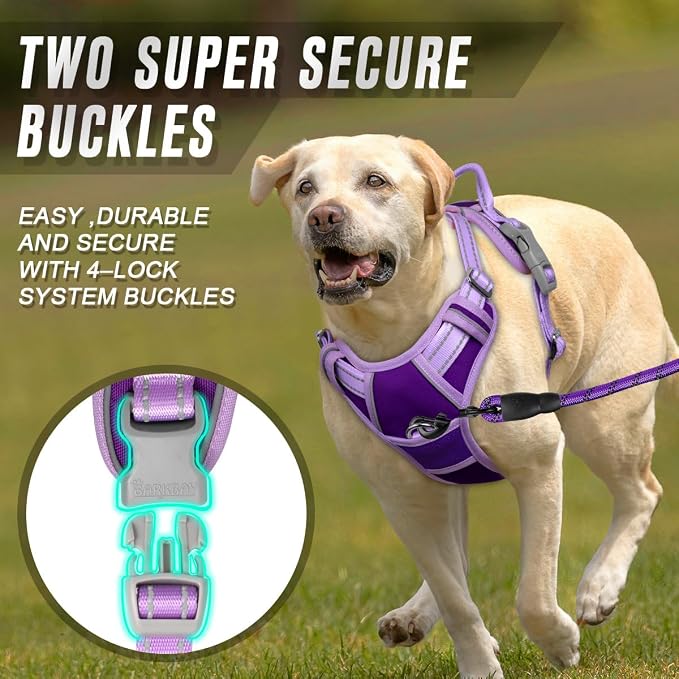 BARKBAY No Pull Dog Harness Front Clip Heavy Duty Reflective Easy Control Handle - Image 4