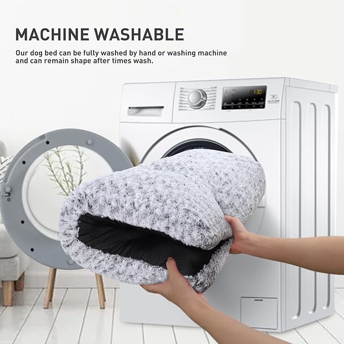 KSIIA Washable Dog Bed Deluxe Plush Dog Crate Pad Comfy Pet Bed Non-Slip Kennel - Image 5