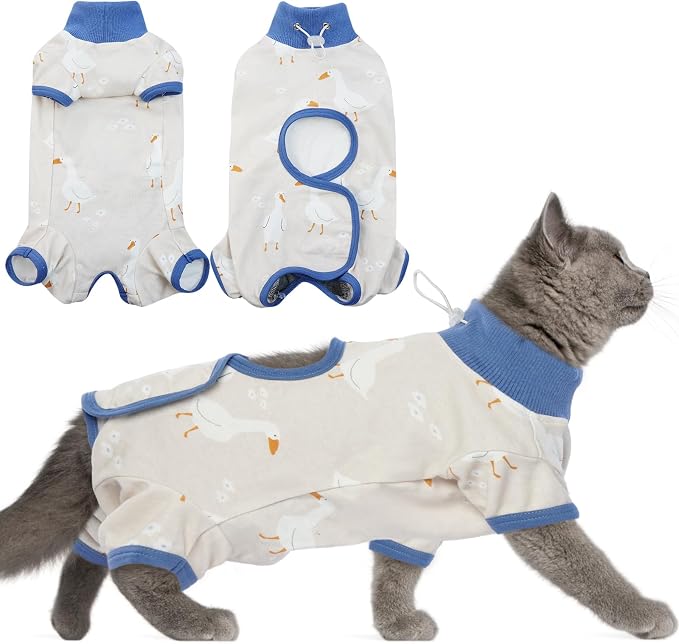DENTRUN Cat Surgery Recovery Suit Female Male Soft Onesie, Kitten Surgical by DENTRUN