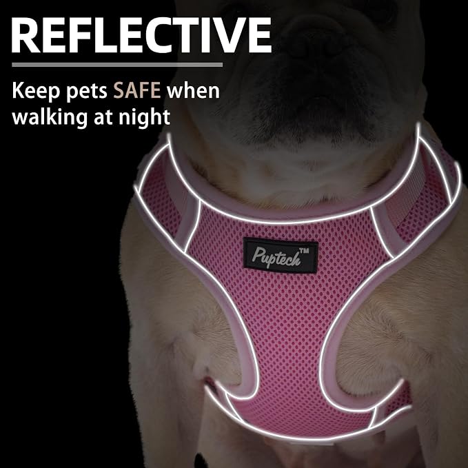 PUPTECK Small Dog Harness and Leash Set, No Pull Adjustable Puppy Cat Harness - Image 5
