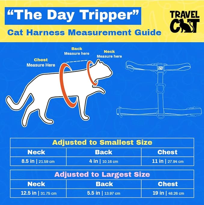 Travel Cat Harness and Bungee Leash Set - 2 in 1 Adjustable Escape Proof Cat - Image 6
