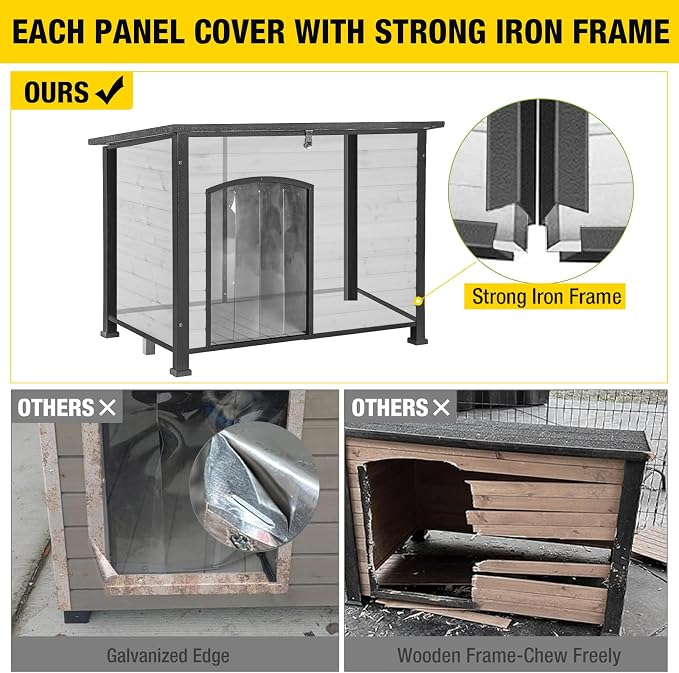 Aivituvin Large Dog House Outdoor Indoor Weatherproof Dog House - Image 2