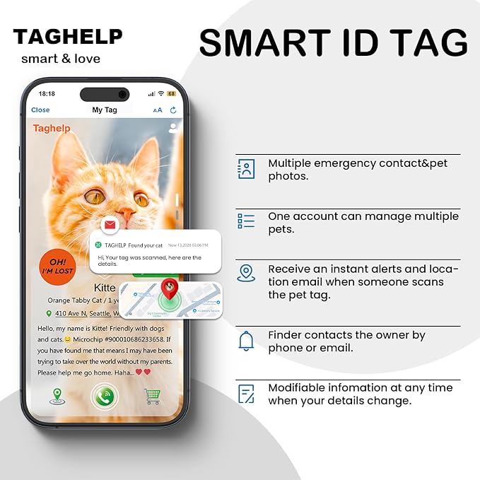 Breakaway Cat Collar with QR Code ID & Modifiable Profile, Upgraded Reflective - Image 8
