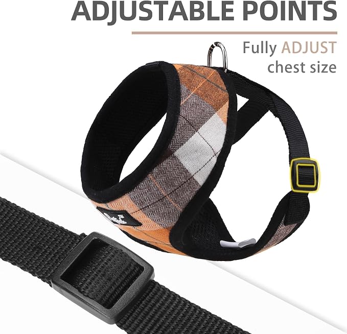 PUPTECK Soft Mesh Dog Harness and Leash Set Pet Puppy Cat Comfort Padded Vest - Image 2