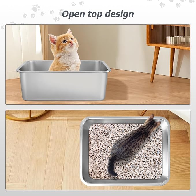 Stainless Steel Cat Litter Box - Image 4