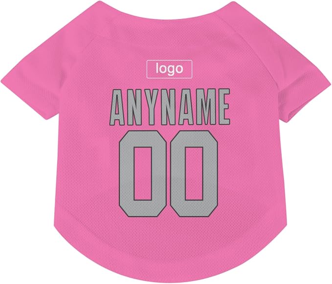 Custom Pet Dog Baseball Jersey Personalized Dog&Cat Jersey Printed Text Logo - Image 2