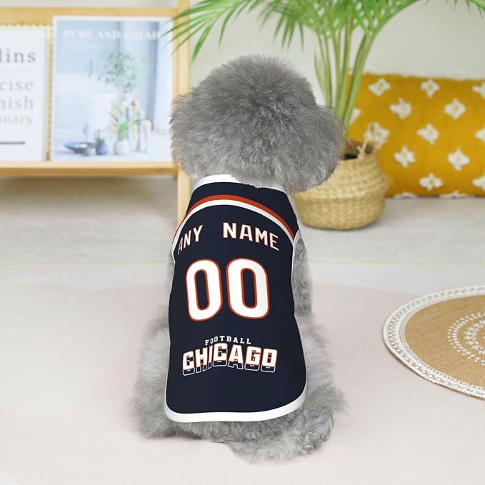 Chicago Custom Pet Jersey Dog Clothes Jersey Various Sizes Customized Any Name - Image 5