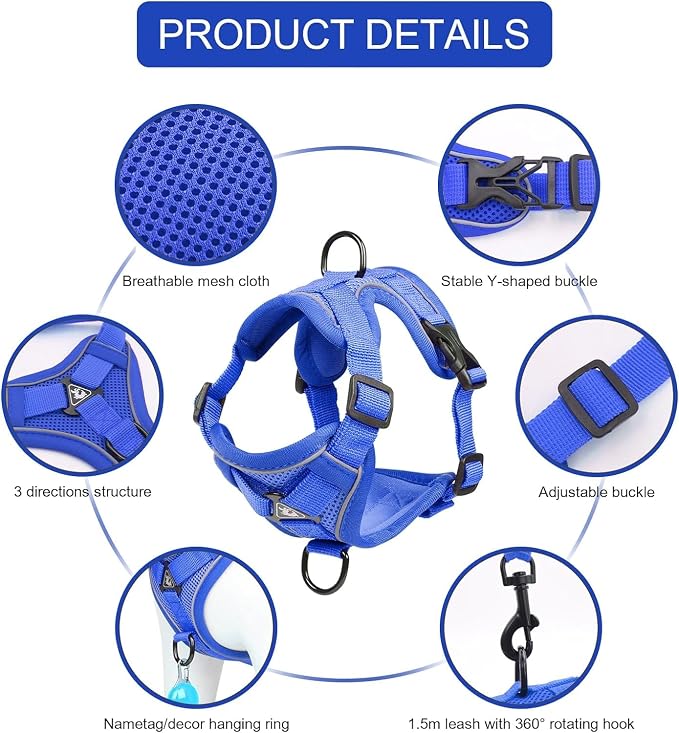 Cat Harness and Leash Set: Upgraded Escape Proof Vest - Image 2