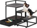 Pet Window Perch Dog Stairs for Small Dogs, Non-Slip Dog Steps for High Beds by smusei