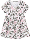Mud Kingdom Little Girls Dresses Cotton Summer Holiday Cute Cat Dress Short by MudKingdom