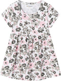 Mud Kingdom Little Girls Dresses Cotton Summer Holiday Cute Cat Dress Short by MudKingdom